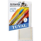 Artlantis Tuval 15x15 Astarlı Kare Mini Tuval 1 Adet Resim Küçük Tuvali 15x15 Tual Akrilik Boya Yağlı Boya İçin İdeal