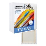 Artlantis Tuval 15x15 Astarlı Kare Mini Tuval 4 Adet Resim Küçük Tuvali 15x15 Tual Akrilik Boya Yağlı Boya İçin İdeal