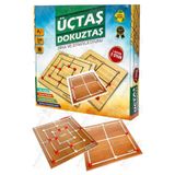 Artlantis Üç Taş ve Dokuz Taş Oyunu Ahşap Tabla 1 Paket Üçtaş ve Dokuztaş Zeka ve Strateji Kutu Oyunu
