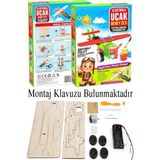 Artlantis Uçak Deney Seti 1 Paket Pervane Dc Motor Uçak Maket Ahşap Uçak Planör Pilli Deney Okul Hobi - Siyah - Standart
