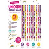 Artlantis Unicorn Kurşun Kalem 12 Adet Fatih Yuvarlak Gövdeli Siyah Kurşun Kalem 2b Yumuşak Yazım Kolay Tutuş Kaliteli Okul Sınıf - Çok Renkli - Standart