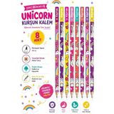 Artlantis Unicorn Kurşun Kalem 8 Adet Fatih Yuvarlak Gövdeli Siyah Kurşun Kalem 2b Yumuşak Yazım Kolay Tutuş Kaliteli Okul Sınıf - Çok Renkli - Standart