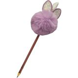 Artlantis Unicorn Ponpon Peluş Kurşun Kalem 1 Adet Peluş Tüylü Tek Boynuzlu Unicorn Figürlü Kurşun Kalem Hediye Kalem Tüylü Sevimli Kalem - Lila