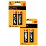 Artlantis Xtralife Alkalin Kalem Pil Aa 4 Adet Kodak Kaliteli Uzun Ömürlü 1.5 V Kalem Pil Orjinal Kumanda Fener Saat Cihazlar