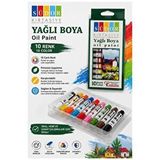 Artlantis Yağlı Boya 10 Renk 9 ml 1 Paket Südor Yağlı Boya Seti 10 Lu Ahşap Tuval Taş Ağaç Boyamalar Için Idea Boyama Seti - Çok Renkli