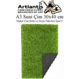 Artlantis Yapay Çim A3 30X40 cm 1 Adet A3 Boyutunda Maket Çim Dekorati Yapay Çim Halı Teraryum Suni Çim - Yeşil - Standart