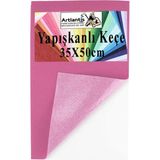 Artlantis Yapışkanlı Keçe 35X50 cm 1 Adet 2.0 mm Kendinden Yapışkanlı Renkli Hobi Keçesi Elişi Keçe Kumaşı Anasınıfı Kreş Etkinlik - Açık Pembe
