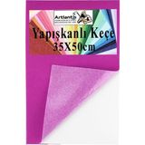 Artlantis Yapışkanlı Keçe 35X50 cm 1 Adet 2.0 mm Kendinden Yapışkanlı Renkli Hobi Keçesi Elişi Keçe Kumaşı Anasınıfı Kreş Etkinlik - Fuşya