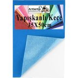 Artlantis Yapışkanlı Keçe 35X50 cm 1 Adet 2.0 mm Kendinden Yapışkanlı Renkli Hobi Keçesi Elişi Keçe Kumaşı Anasınıfı Kreş Etkinlik - Mavi