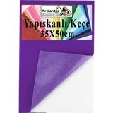 Artlantis Yapışkanlı Keçe 35X50 cm 1 Adet 2.0 mm Kendinden Yapışkanlı Renkli Hobi Keçesi Elişi Keçe Kumaşı Anasınıfı Kreş Etkinlik - Mor