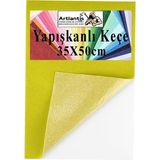 Artlantis Yapışkanlı Keçe 35X50 cm 1 Adet 2.0 mm Kendinden Yapışkanlı Renkli Hobi Keçesi Elişi Keçe Kumaşı Anasınıfı Kreş Etkinlik - Sarı