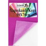 Artlantis Yapışkanlı Keçe 50X70 cm 1 Adet 2.0 mm Kendinden Yapışkanlı Renkli Hobi Keçesi Elişi Keçe Kumaşı Anasınıfı Kreş Etkinlik - Fuşya