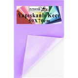 Artlantis Yapışkanlı Keçe 50X70 cm 1 Adet 2.0 mm Kendinden Yapışkanlı Renkli Hobi Keçesi Elişi Keçe Kumaşı Anasınıfı Kreş Etkinlik - Lila