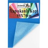 Artlantis Yapışkanlı Keçe 50X70 cm 1 Adet 2.0 mm Kendinden Yapışkanlı Renkli Hobi Keçesi Elişi Keçe Kumaşı Anasınıfı Kreş Etkinlik - Mavi