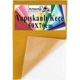 Artlantis Yapışkanlı Keçe 50X70 cm 1 Adet 2.0 mm Kendinden Yapışkanlı Renkli Hobi Keçesi Elişi Keçe Kumaşı Anasınıfı Kreş Etkinlik - Turuncu