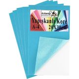 Artlantis Yapışkanlı Keçe A4 20X30 cm 5 Li 1 Paket 2.0 mm Kendinden Yapışkanlı Renkli Hobi Keçesi Elişi Keçe Kumaşı Anasınıfı Kreş - Açık Mavi - 20X30cm