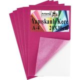 Artlantis Yapışkanlı Keçe A4 20X30 cm 5 Li 1 Paket 2.0 mm Kendinden Yapışkanlı Renkli Hobi Keçesi Elişi Keçe Kumaşı Anasınıfı Kreş - Pembe - 20X30cm