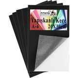 Artlantis Yapışkanlı Keçe A4 20X30 cm 5 Li 1 Paket 2.0 mm Kendinden Yapışkanlı Renkli Hobi Keçesi Elişi Keçe Kumaşı Anasınıfı Kreş - Siyah - 20X30cm