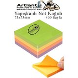 Artlantis Yapışkanlı Not Kağıdı 4 Renk 400 Sayfa 1 Paket Bahar Küp Blok Yapışkanlı Postit 75X75 mm Renkli - Standart - 75x75mm
