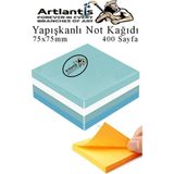 Artlantis Yapışkanlı Not Kağıdı 4 Renk 400 Sayfa 1 Paket Buzul Küp Blok Yapışkanlı Postit 75X75 mm Renkli - Standart - 75x75mm