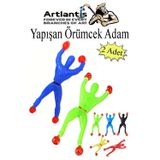 Artlantis Yapışkanlı Örümcek Adam 2 Adet Cama Duvara Yapışan Örümcek Adam Akrobat Örümcek Adam Okul Hediyelik Karne Hediyesi
