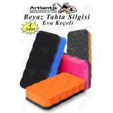 Artlantis Yazı Tahta Silgisi Eva 4 Adet Beyaz Yazı Tahtası Silgisi Kaliteli Keçe Uçlu Eva Okul Sınıf Ofis Kuru Silgi