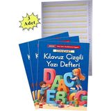 Artlantis Yeni Müfradat Güzel Yazı Defteri A4 19X27 cm 24 Yaprak 3 Adet Standart Kılavuz Çizgili Yazı Defteri Satır Aralıklarına Uygun - Renkli