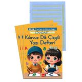 Artlantis Yeni Müfradat Güzel Yazı Defteri Orta Boy 16.5x24 24 Yaprak 3 Adet Standart Kılavuz Dik Çizgili Yazı Defteri Satır Aralıklarına Uygun