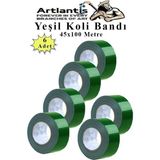 Artlantis Yeşil Koli Bantı 100 Metre 6 Adet 45MM x 100 Metre Renkli Koli Bandı Extra Güçlü Formül Akrilik Koli Bandı - Standart - 45x100 metre