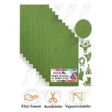 Artlantis Yeşil Simli Karton A4 20x30 cm 10 lu 1 Paket Simli Fon Kartonu Parıltılı Kağıt Anasınıfı Kreş Etkinlik Proje
