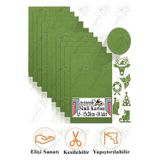 Artlantis Yeşil Simli Karton A5 15x20 cm 10 lu 1 Paket Simli Fon Kartonu Parıltılı Kağıt Anasınıfı Kreş Etkinlik Proje