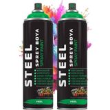 Artlantis Yeşil Sprey Boya 200 ml 2 Adet Hızlı Kuruyan Profesyonel Ahşap Plastik Demir Metal Cam Porselen Duvar Renkli