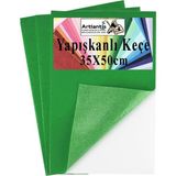 Artlantis Yeşil Yapışkanlı Keçe 35X50 cm 3 Adet 2.0 mm Kendinden Yapışkanlı Renkli Hobi Keçesi Elişi Keçe Kumaşı Anasınıfı - Standart