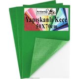 Artlantis Yeşil Yapışkanlı Keçe 50X70 cm 3 Adet 2.0 mm Kendinden Yapışkanlı Renkli Hobi Keçesi Elişi Keçe Kumaşı Anasınıfı - Standart