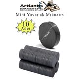 Artlantis Yuvarlak Mıknatıs Mini 10 Adet 15x3 mm Mini Mıknatıs Seramik Kömür Mıknatıs Nişan Düğün Sünnet Çok A