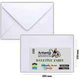 Artlantis Zarf 13X18 Davetiye Zarfı Beyaz 100'LÜ 1 Paket Artlantis Beyaz Davetiye Zarfı 13*18 100'LÜ 1 Paket - Standart