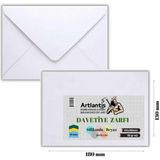 Artlantis Zarf 13X18 Davetiye Zarfı Beyaz 50'li 1 Paket Artlantis Beyaz Davetiye Zarfı 13*18 50'li 1 Paket - Standart