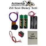 Artlantis Zil Sesi Deney Seti 1 Paket Elektronik Mini Zil Deney Zili Proje Tasarım Zili Alarm Sinyal Zili Hapa