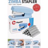 Artlantis Zımba Makinesi 24/6 1 Adet Fixpoint P-4529 Pastel Renkler Büyük Zımba Makinası ve Teli 15 20 Sayfa Ofis Büro Öğrenci - Mavi