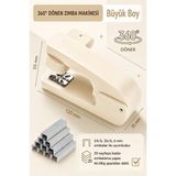 Artlantis Zımba Makinesi 24/6 1 Adet Fixpoint P-4550 Pastel Renkler Büyük Zımba Makinası ve Teli 20 25 Sayfa Dereceli Ofis Büro - Beyaz