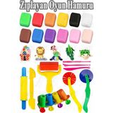 Artlantis Zıplayan Oyun Hamuru 12 Renk ve Merdane Kesici Enjektör 9 Lu Hava Ile Kuruyan Modelleme Kili Yumuşak Köpük Kil Esnek - Çok Renkli - Standart