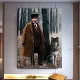 ArtLawi Ormanda Atatürk ve Kurt 70 x 100 Kanvas Tablo