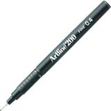 Artline 0.4 mm İnce Uçlu Siyah Keçe Uçlu Kalem - 1 Adet, Desensiz