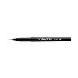 Artline 220 Siyah Yazı İmza Kalemi 0,2 mm Süper İnce Uçlu Tükenmez Kalem - Black