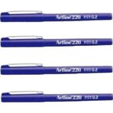 Artline 220N Super Fıne 0.2 MM 4 Adet Mor Keçe Uçlu Kalem