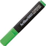 Artline 660 10-40 mm Yeşil Kesik Uç Fosforlu Kalem