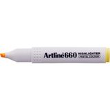 Artline 660 Kesik Uç:1,0-4,0 mm Pastel Yellow Sarı Fosforlu Kalem