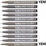 Artline Drawing System 11'li Tam Set Teknik Çizim Kalemi Farklı Renk ve Ölçülerle
