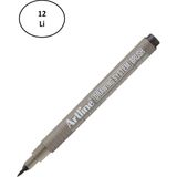 Artline Drawing System Brush Siyah Fırça Uçlu 12'li Teknik Çizim Kalemi