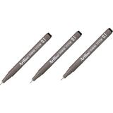 Artline Drawing System Siyah 0.1 mm Teknik Çizim Kalemi Su Geçirmez Özellikli Metal Hazneli